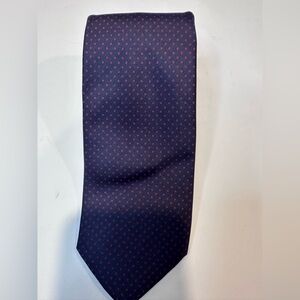 Brooks Brothers Silk Tie Navy Red Polka Dot Made in England